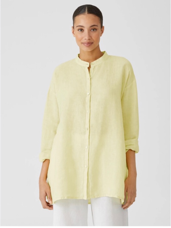 Eileen Fisher Tops - Eileen Fisher 100% Organic Linen Blouse size S Button down